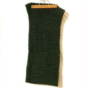 Dark green knit infinity scarf